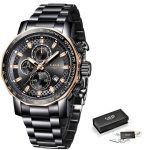 Relogio Masculino LIGE New Sport Chronograph Mens Watches Top Brand Luxury Full Steel Quartz Clock Waterproof Big Dial Watch Men