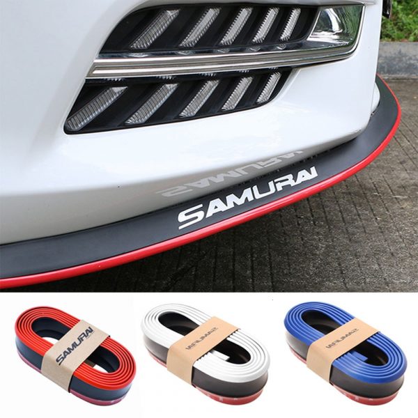 2.5M Front Car Bumper Protector Rubber Car Protector Front Bumper Guards Lip Mouldings Splitter Chin Body Auto Bumper Exterior