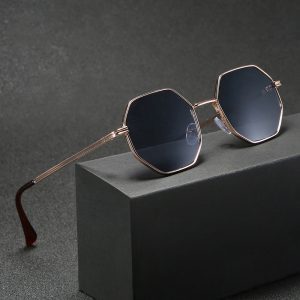 Higodoy – lunettes De soleil Vintage en métal pour hommes et femmes, lunettes De soleil octogonales, marque De luxe