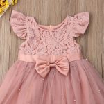 Robe princesse en dentelle pour bébés filles en tulle, tenue Tutu pour fête d'anniversaire pour enfants de 2 à 7 ans
