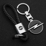 1PCS 3D Metal+Braided rope Car Styling Keychain Key Chain Key Rings For Opel Astra H G J Insignia Mokka Zafira Corsa Vectra C D