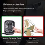 Baseus Car Back Seat Mini USB Foldable Silent Fan Cooler Portable Air Cooling Fan Use Desktop Office Fan Three Grade Wind Speed