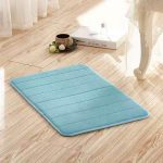 Tapis de bain de maison en molleton de corail, tapis de salle de bain à Absorption d'eau, antidérapant, mousse à mémoire de forme, absorbant, lavable, tapis de sol de toilette