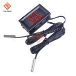 DC 4V-28V Mini Dual Display Digital Thermometer W/ Dual NTC Waterproof Metal Probe Temperature Sensor Tester for Car Room Indoor