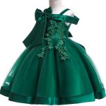 Robe de princesse en soie brodée pour petites filles, vêtements d'hiver élégants à fleurs pour fête de noël Halloween pour enfants