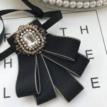 I-remiel – nœud papillon en cristal pour femmes, haut et chemisier, Style britannique, Art rétro, accessoires de col de chemise