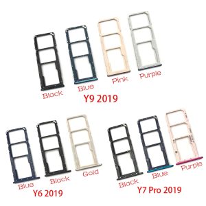 Support de Slot de plateau de carte SIM, pièce de rechange pour Huawei Y6 Y9 Y7 Pro 2019
