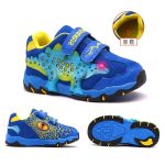 Dinoskulls 3-8 Garçons Chaussures Dinosaure LED Espadrilles Rougeoyantes Printemps Automne Enfants Sport 3D T-rex Mode Enfants Chaussures En Cuir Véritable