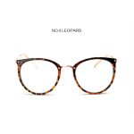 Lunettes optiques rondes surdimensionnées pour femmes et hommes, montures métalliques, verres clairs
