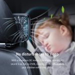 Baseus Car Back Seat Mini USB Foldable Silent Fan Cooler Portable Air Cooling Fan Use Desktop Office Fan Three Grade Wind Speed