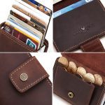 Mode fou cheval en cuir hommes porte-monnaie en cuir moraillon porte-monnaie RFID en Aluminium porte-carte de crédit nouveau porte-carte bancaire
