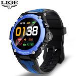 LIGE – montre connectée Bluetooth, musique, étanchéité IP68, moniteur de fréquence cardiaque, d'activité physique, pour Android et IOS, nouveau, 2021