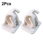 Supports de tringles à rideaux auto-adhésifs, 2 pièces, supports de poteaux organisés, salle de bains, barre à serviettes, crochet, pinces de Support fixes C