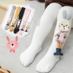 Collants mignons tricotés en coton avec motifs d'animaux pour petite fille,bas enfants, vêtements bébé, double aiguille, collection printemps-automne-hiver,