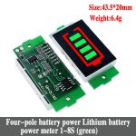 Testeur de batterie pour véhicule électrique li-ion, affichage de capacité en bleu, 1S-4S-8S, batterie en lithium simple 3,7 V, module 4,2 V,