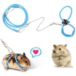 Hamster Harness Rope Pet Hamster Harness Lovely Adjustable Pet Rat Mouse Hamster Harness Rope Ferret Finder Lead Leash With Bell