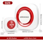 SOS GSM Panic Button Senior Emergency Alarm Safe System Caregiver Emergent Alert For Old People Patience