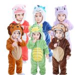 Bébé garçon et filles barboteuses animaux dessin animé enfants vêtements nouveau-né bébé combinaison chaude printemps automne hiver pour garçon snowsuit