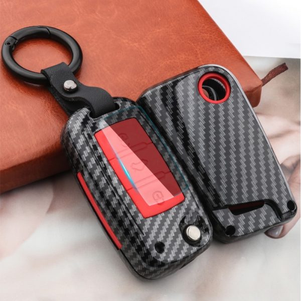 High Quality Mature Carbon Fiber Matte Car Key Case For Volkswagen Polo Golf Skoda Superb A7 Passat Beetle interior accessories