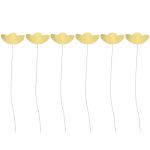 6pcs Decorative Gold Ingot Shape Lovely Toppers Cupcake Decor Cake Decors Cake Toppers for Cake Dessert Bakery
