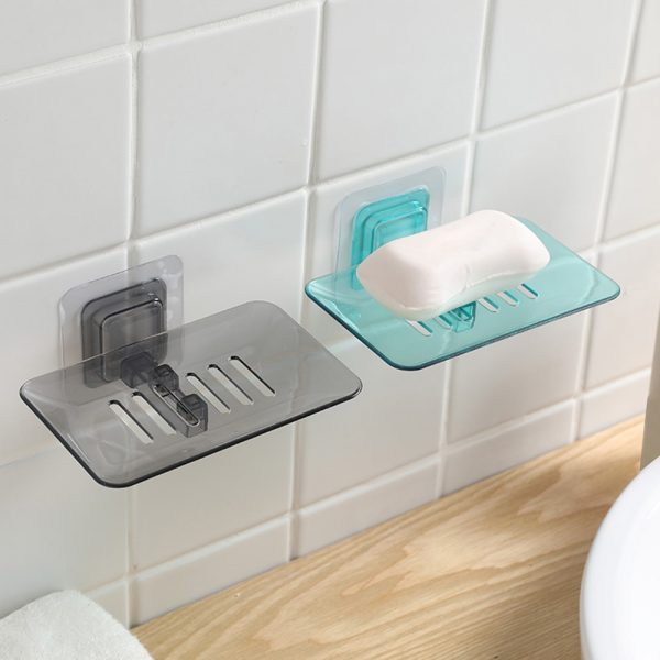 1PC Bathroom Shower Soap Box Dish Storage Plate Tray Holder Case Wall-mounted Soap Holder Housekeeping Container Organizers