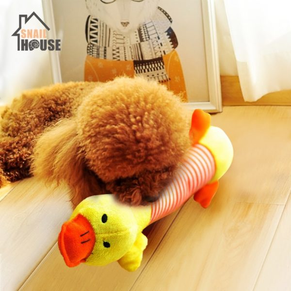 Snailhouse 2019 Cute Plush Anmials Shape Squeak Sound Pet Cat Dog Toys Funny Durable Chew Molar Toy Fit For All Pets Molar Toys