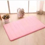 Tapis de bain de maison en molleton de corail, tapis de salle de bain à Absorption d'eau, antidérapant, mousse à mémoire de forme, absorbant, lavable, tapis de sol de toilette