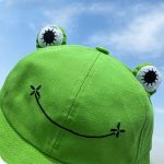 Chapeau de pêche en forme de grenouille pour femme, seau, à la mode, Parent-enfant, coréen, mignon, soleil, grands yeux