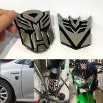 Car Styling Plastic 3D Car Stickers Cool Autobots Logo Transformers Badge Emblem Tail Decal Motorcycle bicycle Car decoration