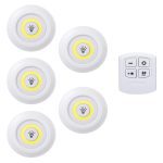 3W COB LED Under Cabinet Light Indoor Tap Remote Dimmable Battery Book Table Night Lamp for Corridor Stair Kitchen loft Lighting