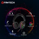 FANTECH – casque d'écoute HG23, casque d'écoute de jeu en alliage, à personnaliser avec Octane 7.1 rvb, USB, à câble simple, pour PC PS4
