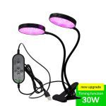 Full Spectrum Phytolamps DC5V USB LED Grow Light with Timer 15W 30W 45W 60W Desktop Clip Phyto Lamps for Plants Flowers Grow Box