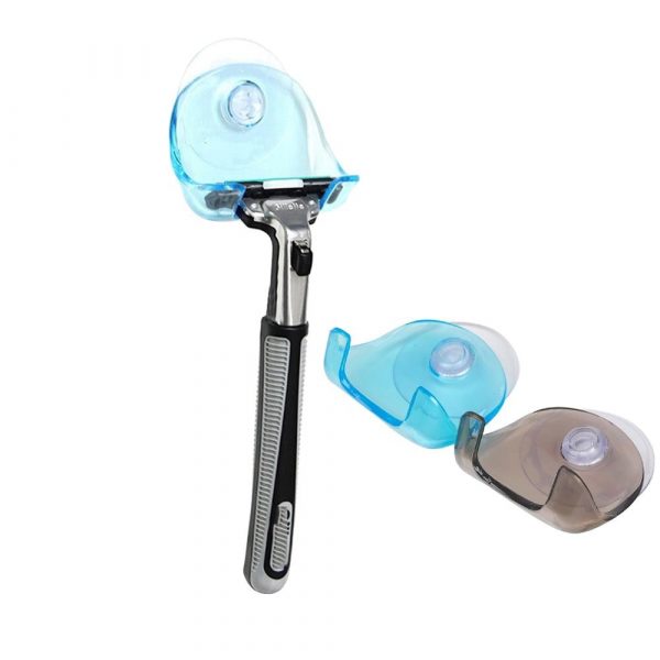 1PC En Plastique Rasoir Support Suspendu Clair Étagère De Rangement Salle De Bain Produit Rasoir Support Ventouse Étagère Organisateur