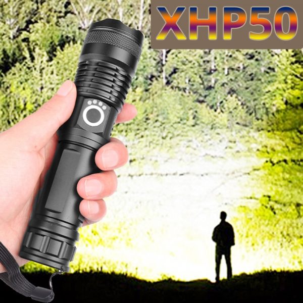 Drop Shipping xhp50.2 most powerful flashlight 5 Modes usb Zoom led torch xhp50 18650 or 26650 battery Best Camping, Outdoor