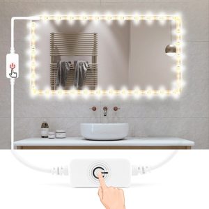 Waterproof LED Strip Mirror Light Bathroom 5V USB Touch / Hand Sweep Sensor Dimmable Strip Led For Mirror Table Wardrobe Light