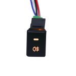 Yellow/Green Rear Fog light Push Switch 4 Wire Button For Toyota Camry Prius Corolla Foglight Switch DC12V