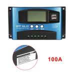 30/40/50/60/100A MPPT Solar Charge Controller Dual USB LCD Display 12V 24V Auto Solar Cell Panel Charger Regulator With Load