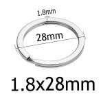 Porte-clés rond en acier inoxydable pour femmes, 10 pièces/lot, 20/23/25/28/30/33/35mm, mignon, cadeaux pour hommes