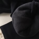 Leggings noirs pour femmes enceintes, pantalon en velours doux et chaud, vêtements en laine pour la grossesse, hiver