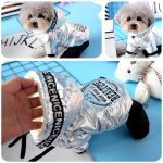 Fashion Silver Color Dog Down Jacket Winter Jumpsuit For Dogs Waterproof Hoodie Dog Clothes Cotton-padded Warm Coat Pet Costumes