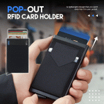 Portefeuille Pop-Up pour hommes et femmes, carte d'identité RFID, Mini paquet, sac de rangement d'équipement de protection en aluminium et métal, à dégagement rapide intelligent