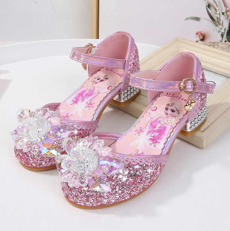 Chaussons Sandales Pour Bébé Fille - Modèle Princesse - Semelle Caoutchouc Souple - Taille Variable Selon âge