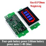 Testeur de batterie pour véhicule électrique li-ion, affichage de capacité en bleu, 1S-4S-8S, batterie en lithium simple 3,7 V, module 4,2 V,