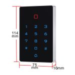 Waterproof WiFi Bluetooth TuyaApp Backlight Touch 125khz RFID Card Access Control keypad WG 26 output Anti-disassembly Alarm