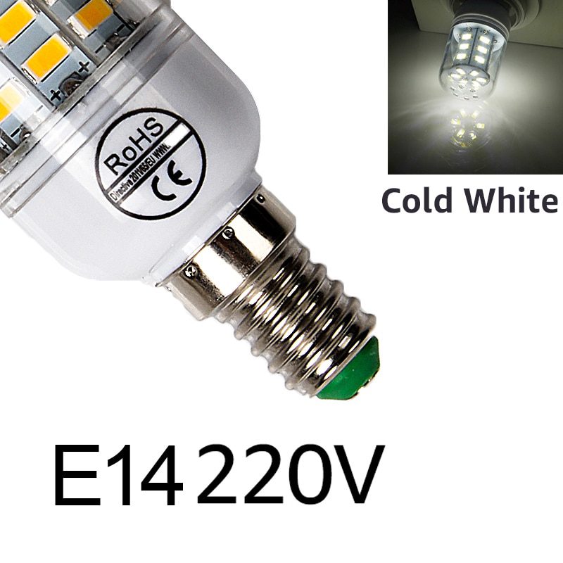 Goodland E27 LED Lamp 220V LED Bulb SMD 5730 E14 LED Light 24 36 48 56 69 72 LEDs Corn Bulbs Chandelier For Home Lighting