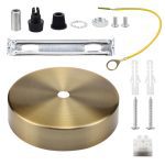 Pendant lamp round ceiling tray wall lamp metal plating base chassis straight edge tray kit hanging lamp accessories