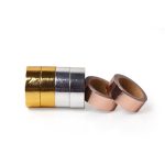 Ruban de masquage de couleur unie argent, rose ou doré or, pour journal privé, décorations à la main et Washi, bandes autocollantes de 15mm x 5 m,