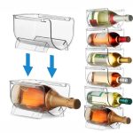 1/2/4 Pièces Transparent support de stockage de Vin En Bouteille boisson boîte de rangement Universel Vin Porte-Bouteille Réfrigérateur Organisateur De Stockage