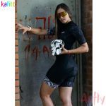Red Kafitt Women's Cycling Jacket Team Triathlon Ladies Cycling Jersey Short Sleeve Swimsuit Set 20D Gel Pad Summer Full Leotard