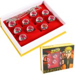 L'akatsuki Membre Cosplay Bague Sharingan En Métal Modèle Jouets Cadeaux De Noël 10 pièces/ensemble